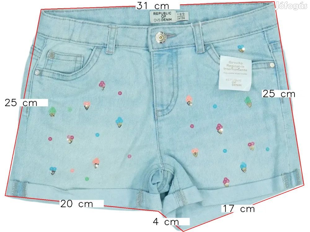 OVS - Republic of Denim Új (címkés) Lány Rövidnadrág (Méret: 134)