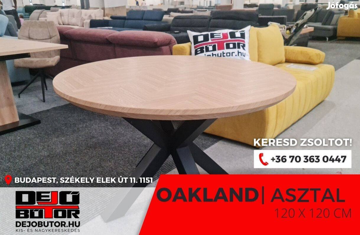 Oaklan Himola vad tölgy asztal étkezőasztal bővíthető 120x120 cm