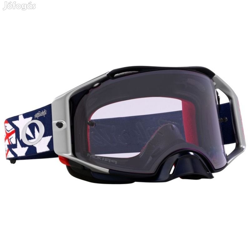 Oakley airbrake mx tld piros fehér kék szárnyak védőszemüveg - prizm m