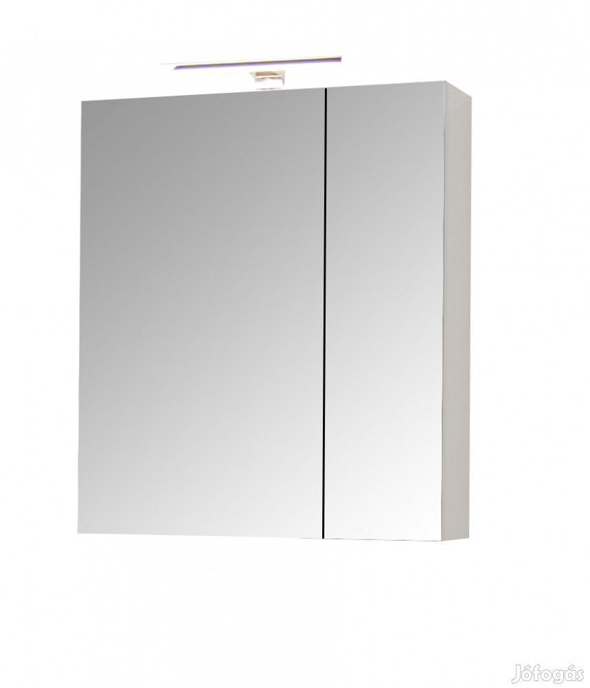Oglio Premium60 Fürdőszobai tükrös szekrény 60 cm fehér LED világítás