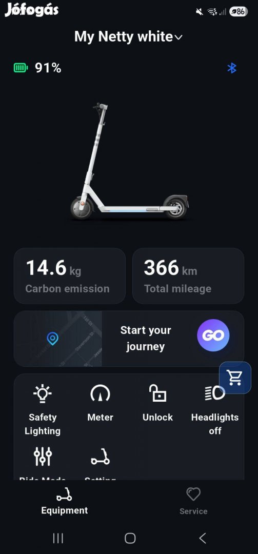Okai neon fehér elektromos roller garanciával!!