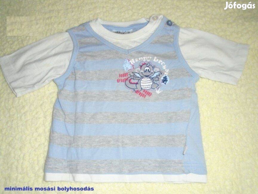 Okay csíkos sárkány mintás póló 12-18 hó méret 86