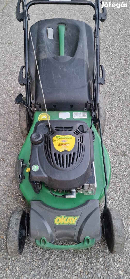 Okay önjárós fűgyűjtős fűnyíró Briggs 675EX motorral 