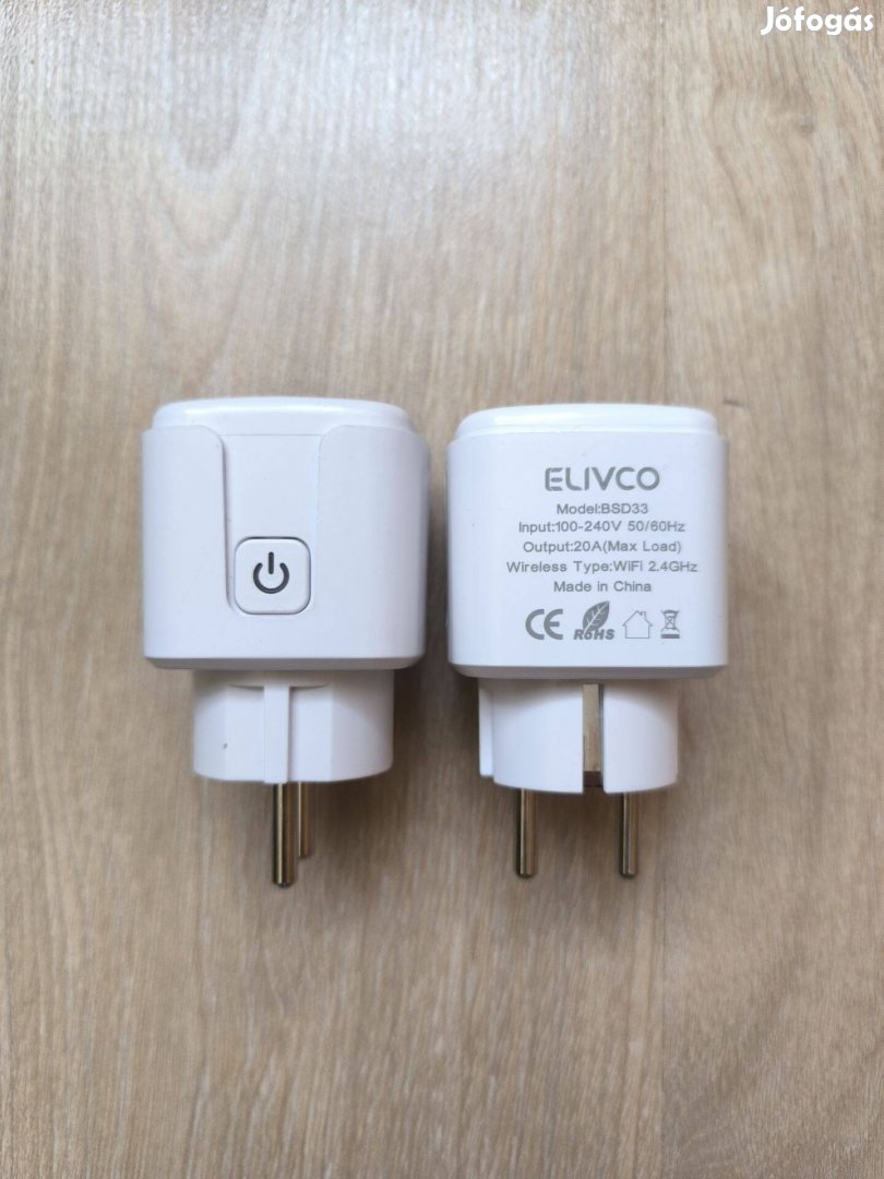 Okos konnektor 2 db - wifi, ewelink app, fogyasztás mérő,