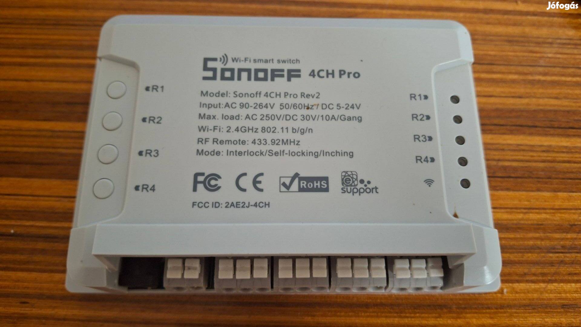 Okosrelé Sonoff 4ch pro