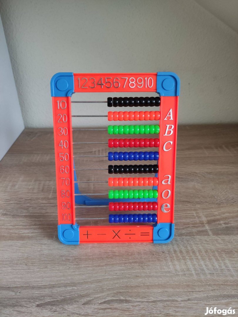 Oktató játék iskolai műanyag abakusz 22,5 cm