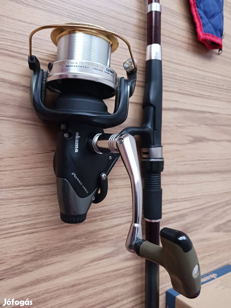 Okuma Power-Liner PL-860 nyeletőfékes orsó + bot
