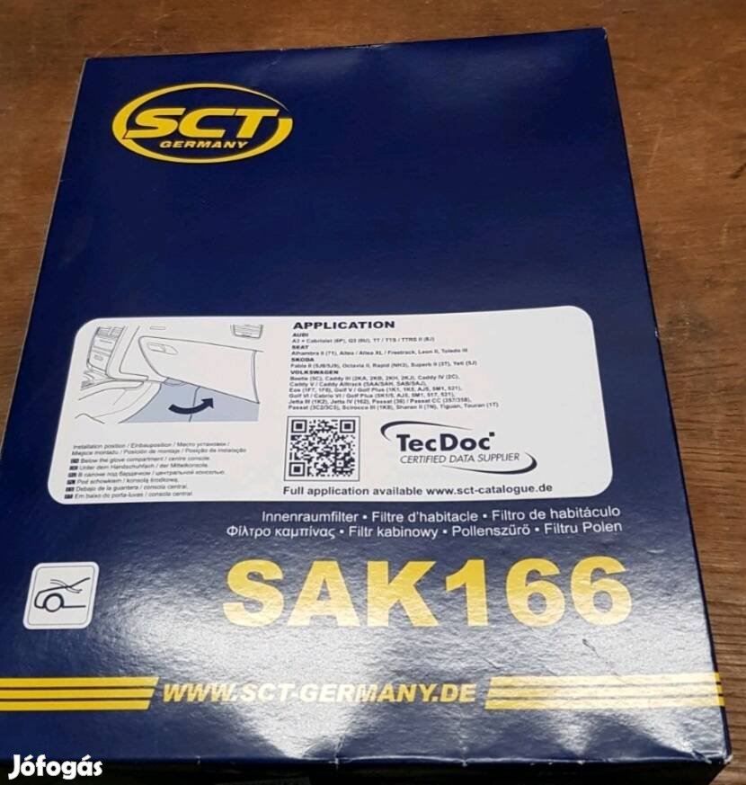 Olaj, levegő, SAK166- pollenszűrő