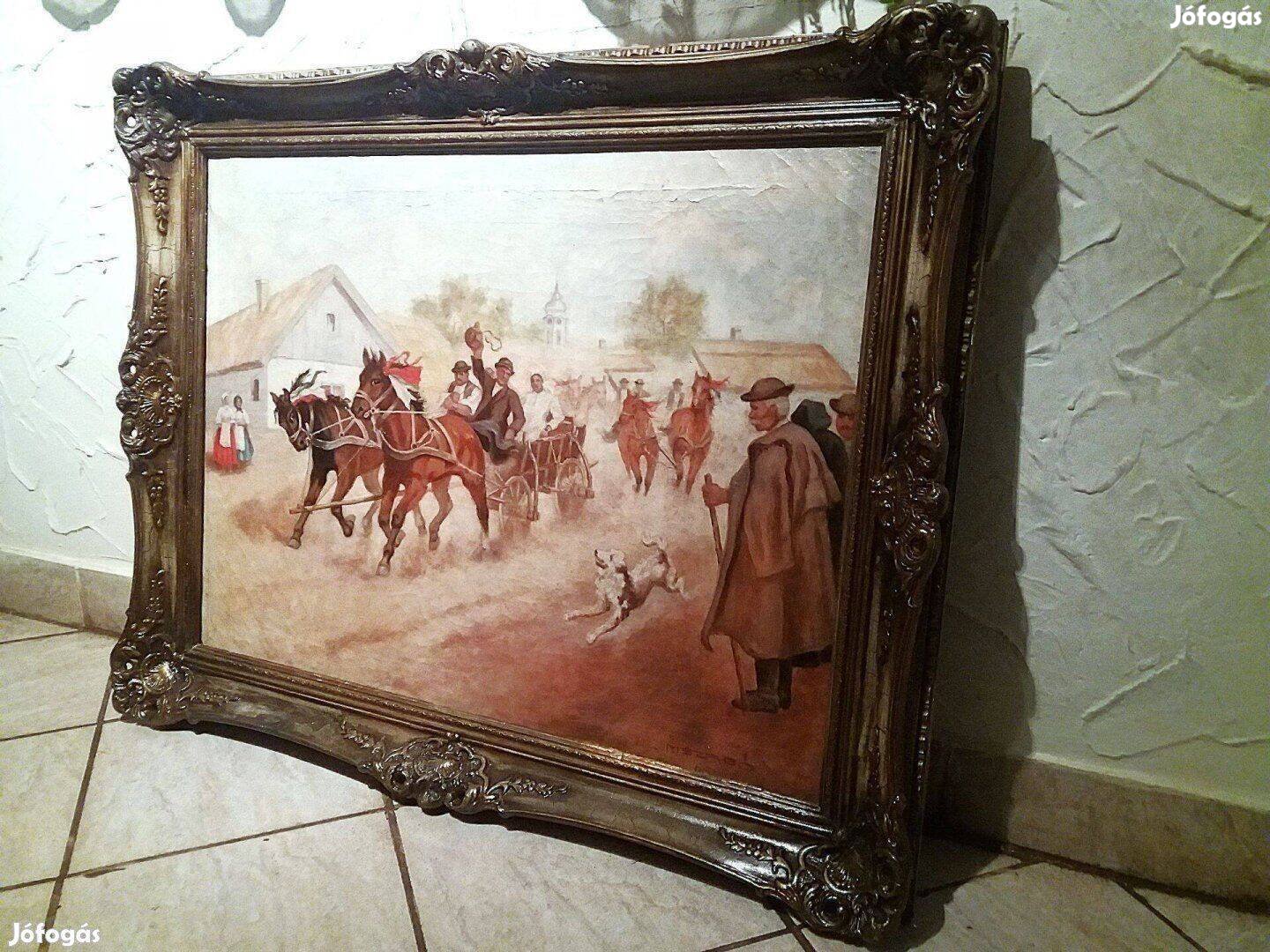 Olaj festmény M.Szabó 1865 signó!