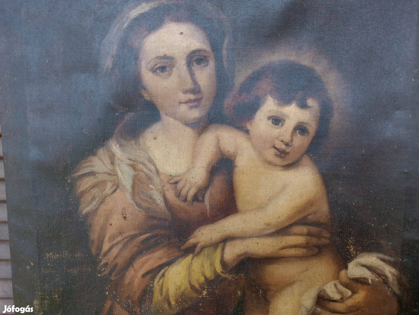 Olajfestmény Murillo Után Madonna És Gyermeke