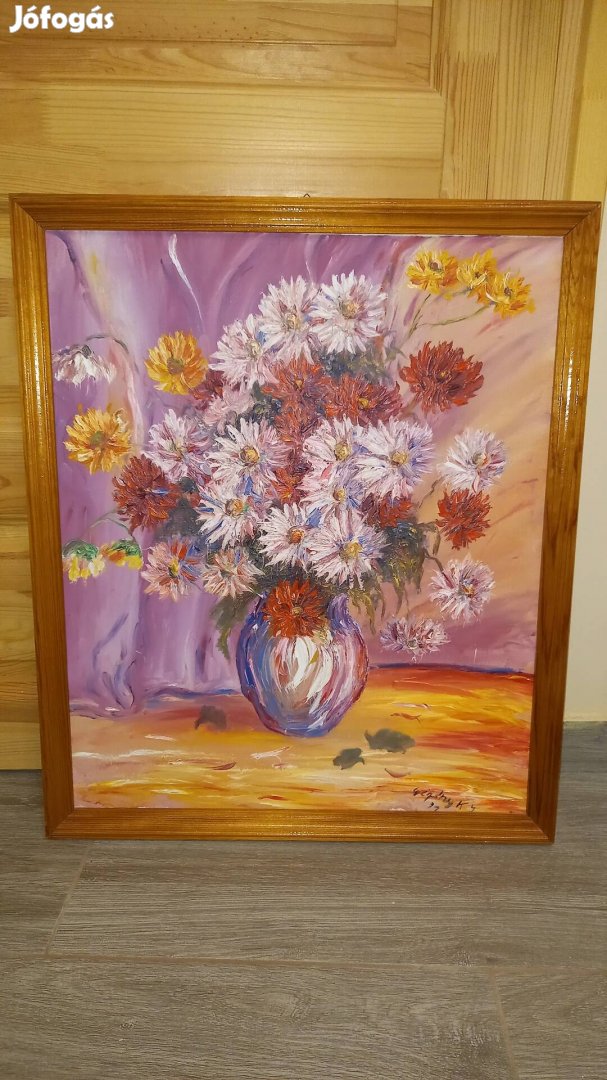 Olajfestmény csendélet 54,5 x 65 cm