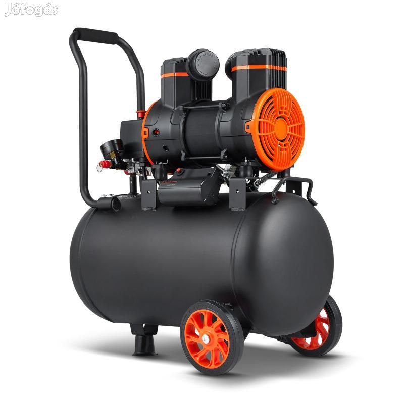 Olajmentes Légkompresszor 24 literes tartállyal, 1450 W teljesítmény