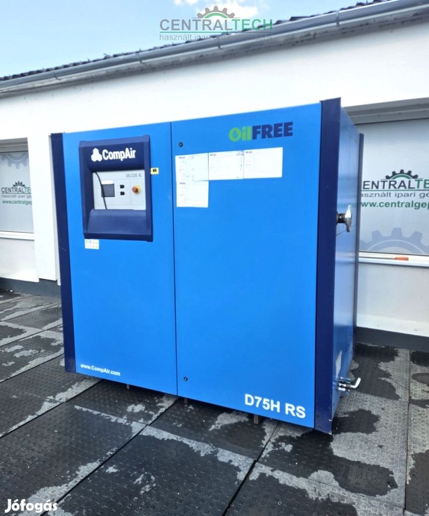 Olajmentes csavarkompresszor Compair D75HRS 10A 75kw 11,4m3/min freki