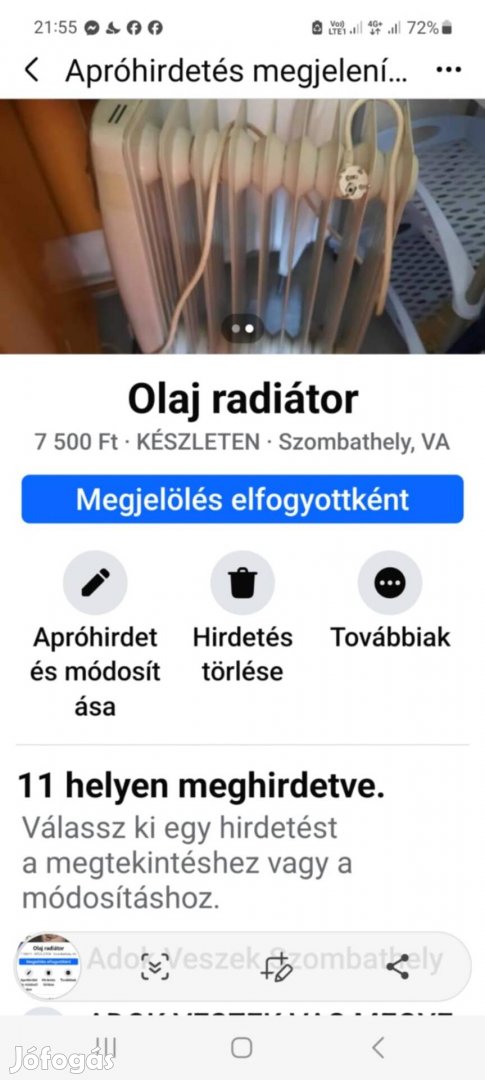 Olajradiator villanyos sieszta kályha