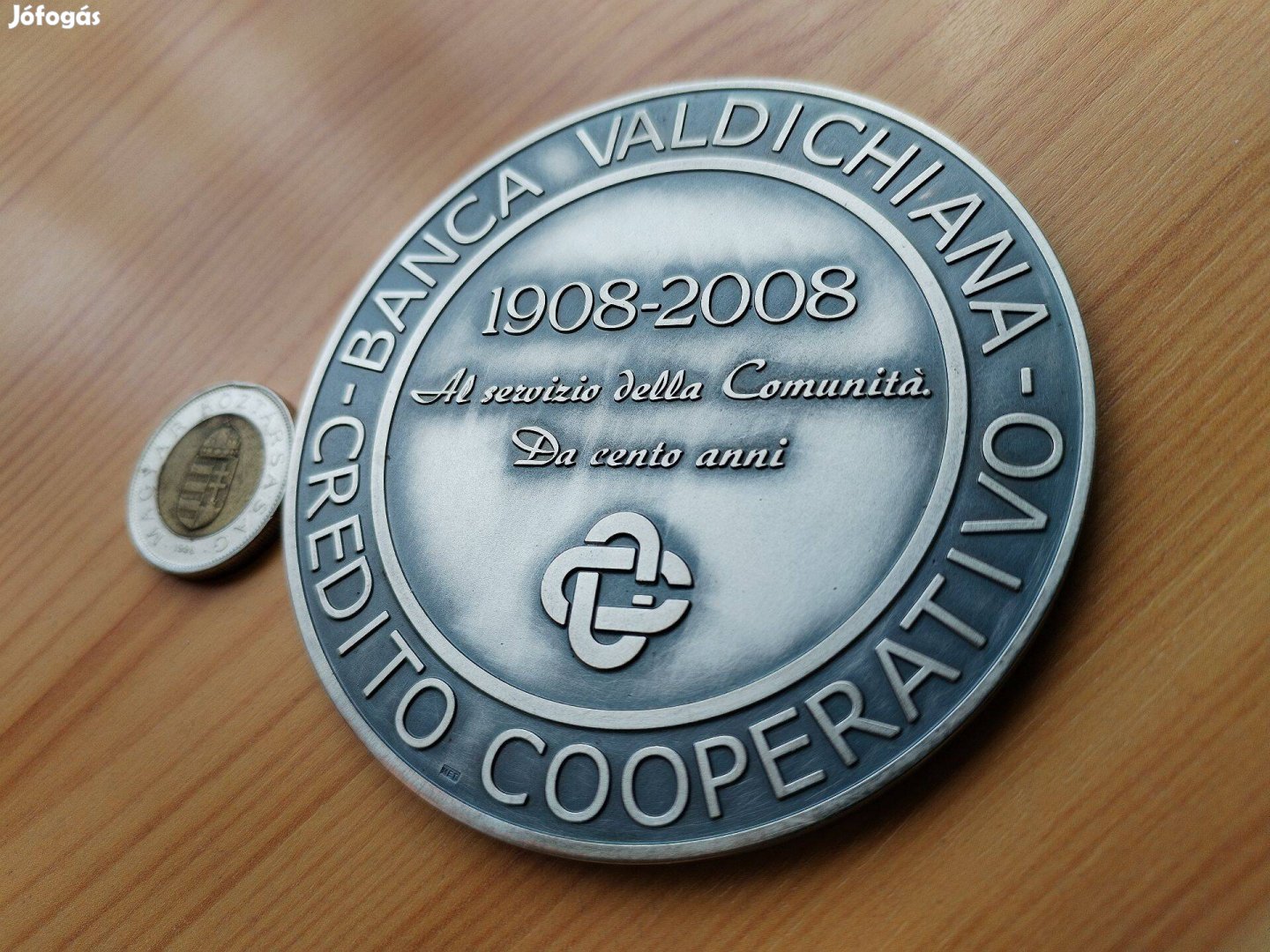 Olasz Szövetkezeti Hitelbank 100 éves1908-2008 ezüstözött