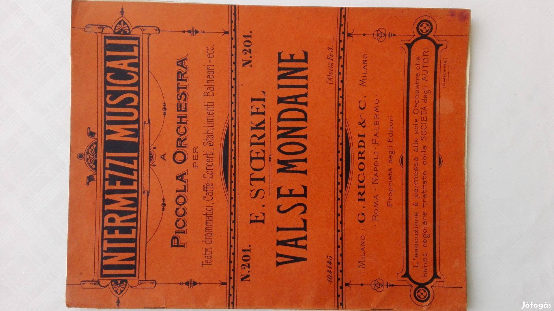 Olasz kotta szép db régi gyűjteményes db