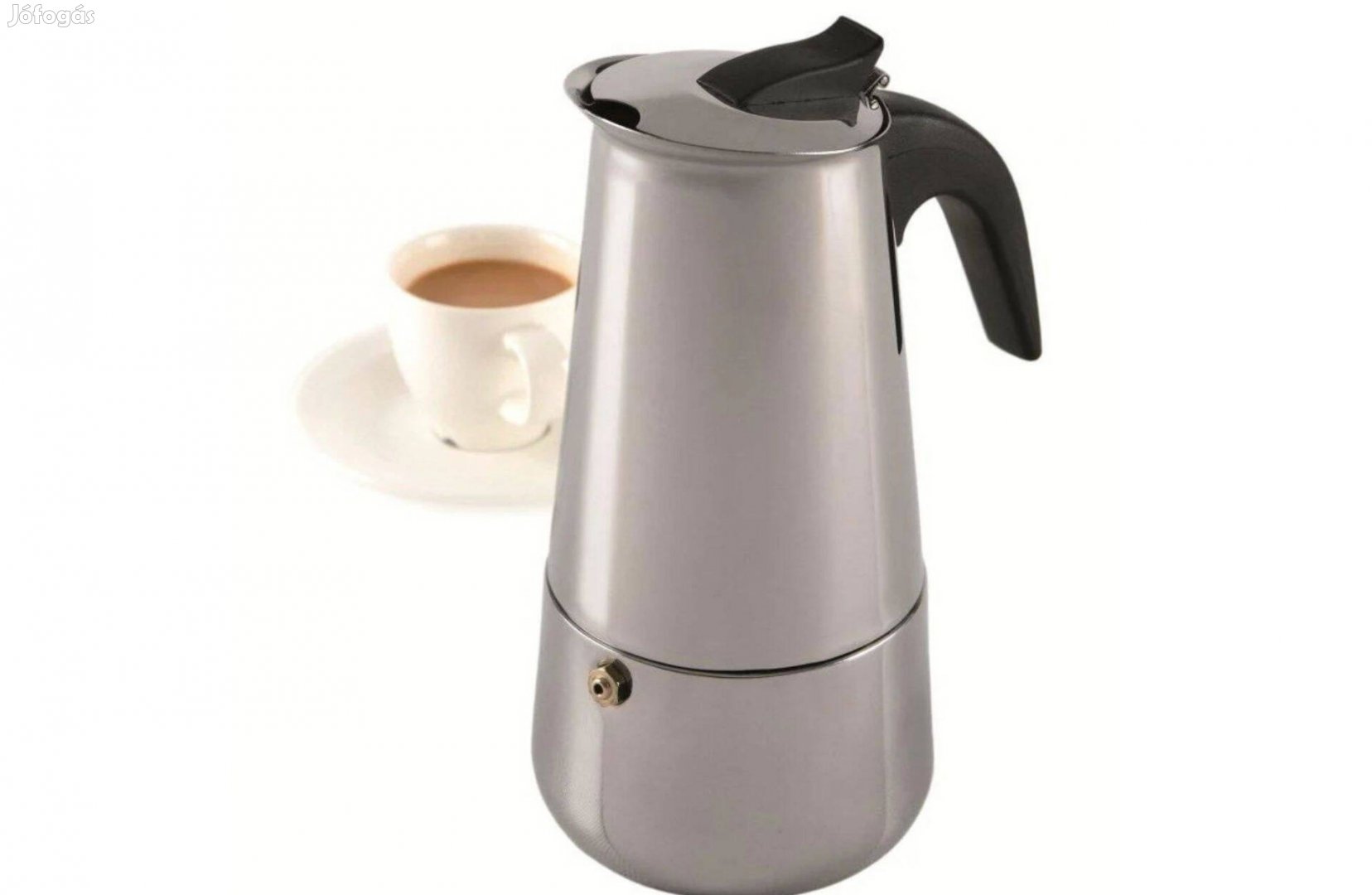 Olasz kotyogós kávéfőző, 6 személyes, inox, új, Akciós