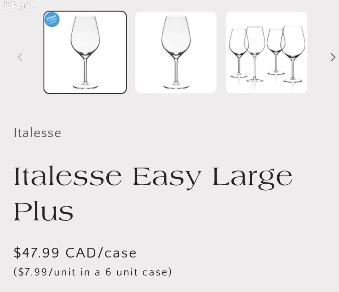 Olasz új 6 db Prosecco pohár 