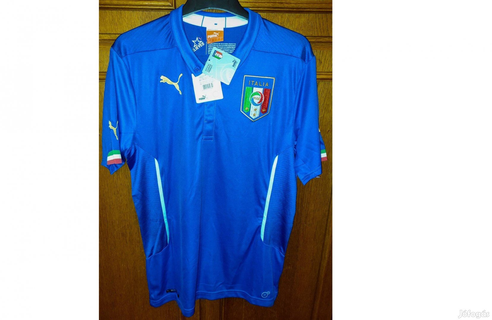 Olasz válogatott eredeti Puma 2014-16 kék mez (L, 2XL)
