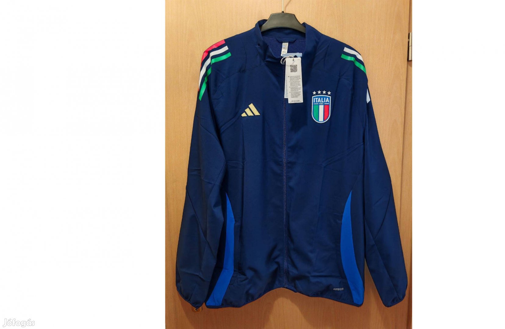 Olasz válogatott eredeti sötétkék adidas cipzáras felső S,