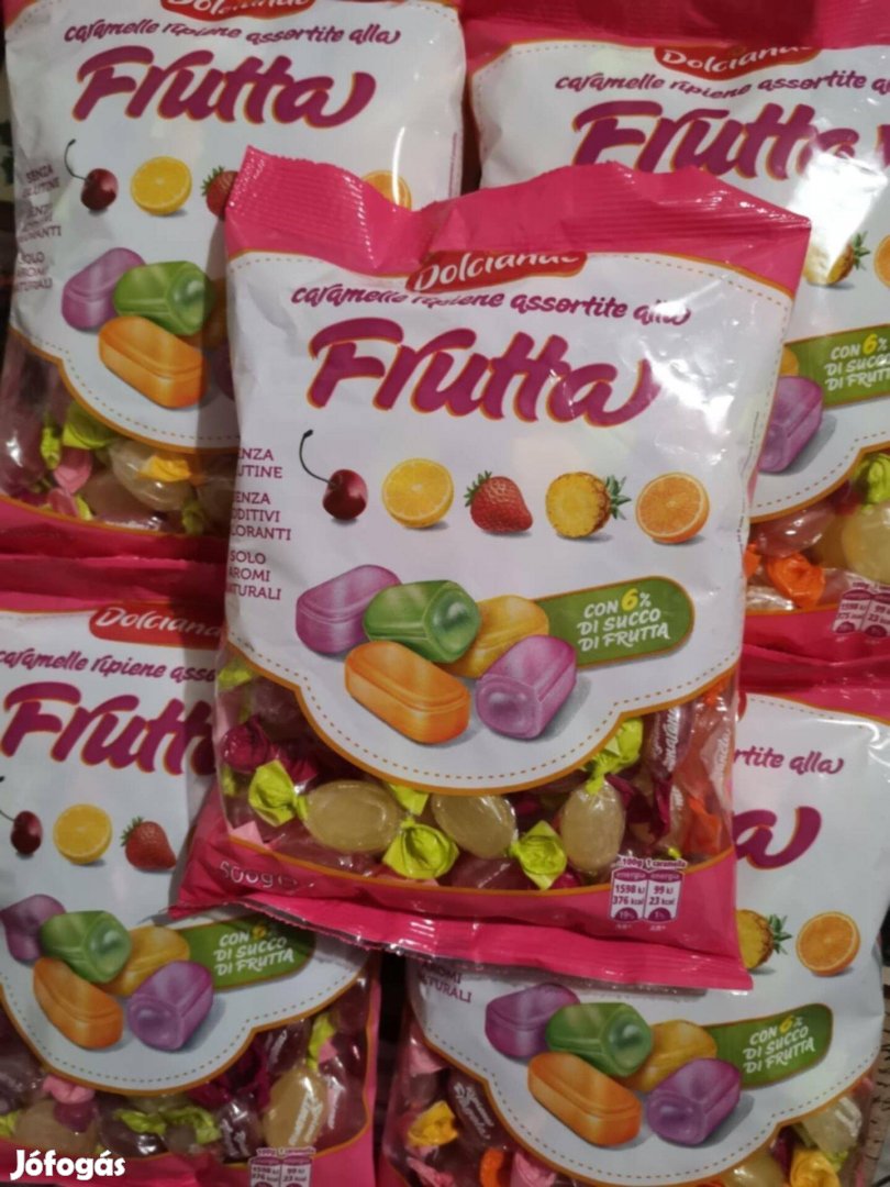 Olasz vegyes gyümölcsös töltött keménycukorka-válogatás