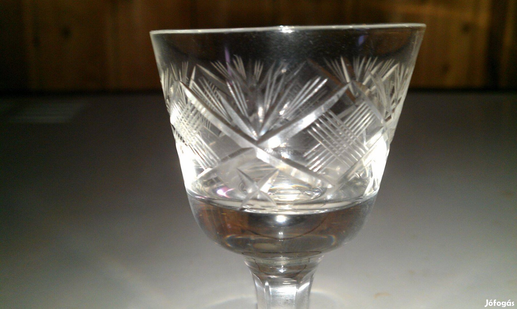 Olcsó 6 darabos szép kristály pálinkás pohárkészlet