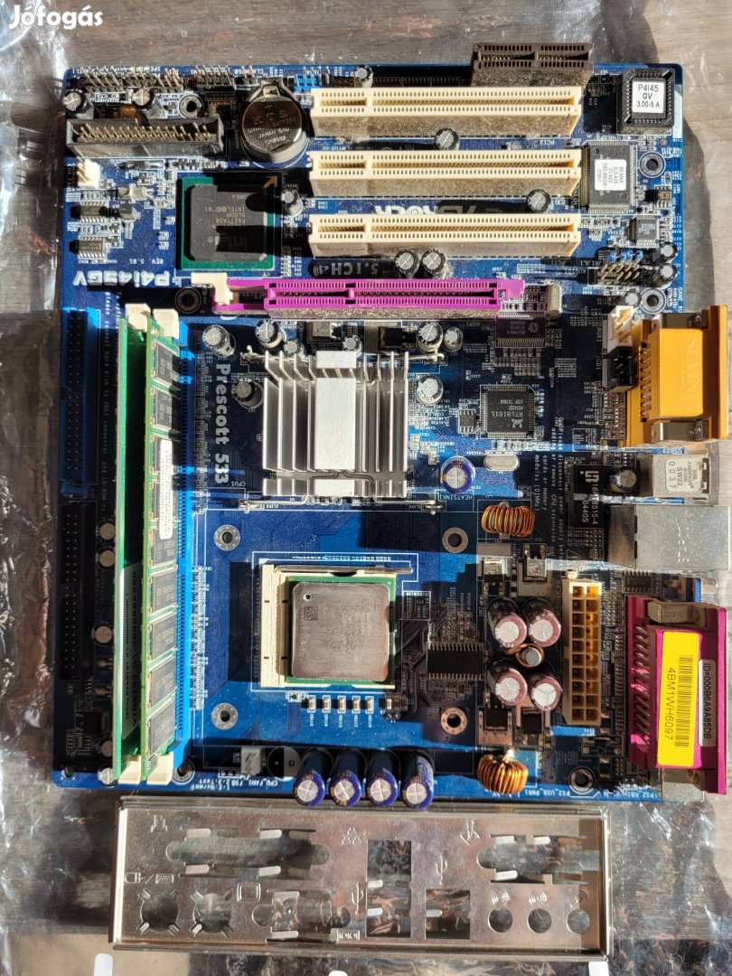 Olcsó Intel P4 2.53GHz Asrock P4i45GV félkonfig