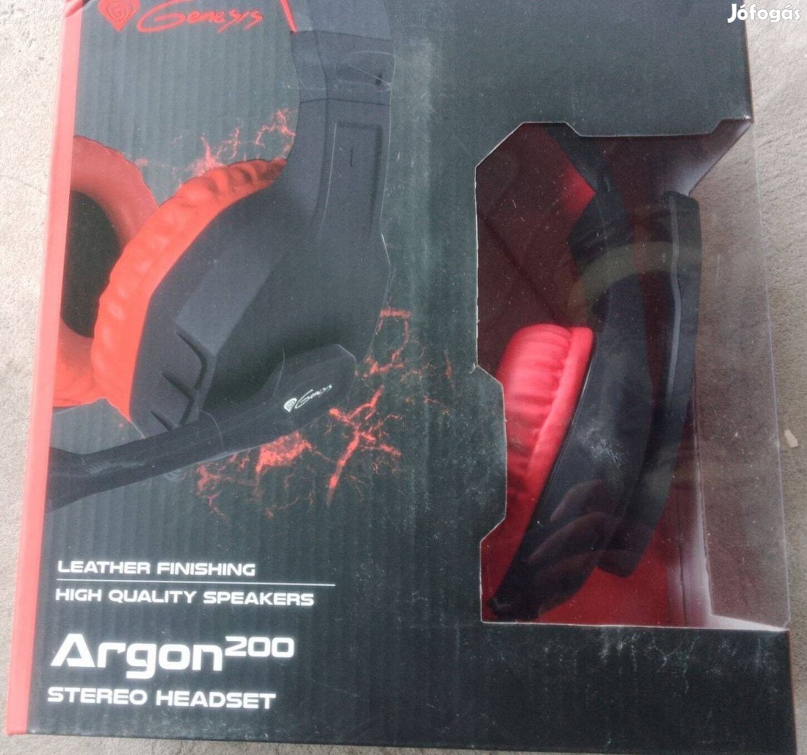 Olcsón Új Genesis Argon 200 Gamer mikrofonos sztereo fejhallgató Piros