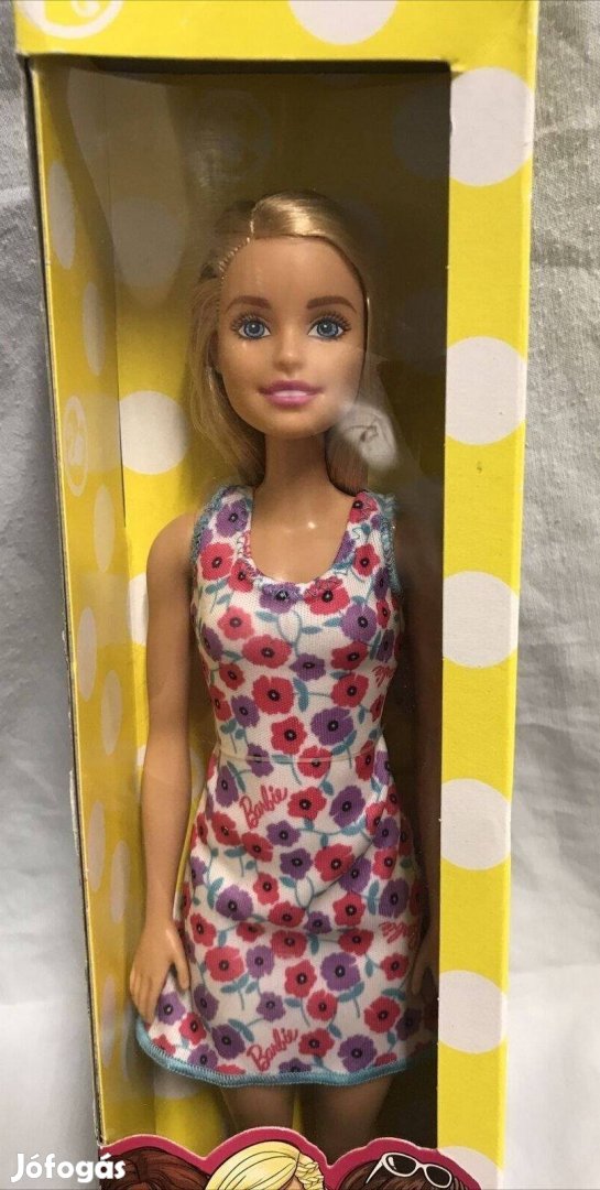 Olcsón Új, Bontatlan eredeti Mattel Barbie Chic baba virágos ruhában!