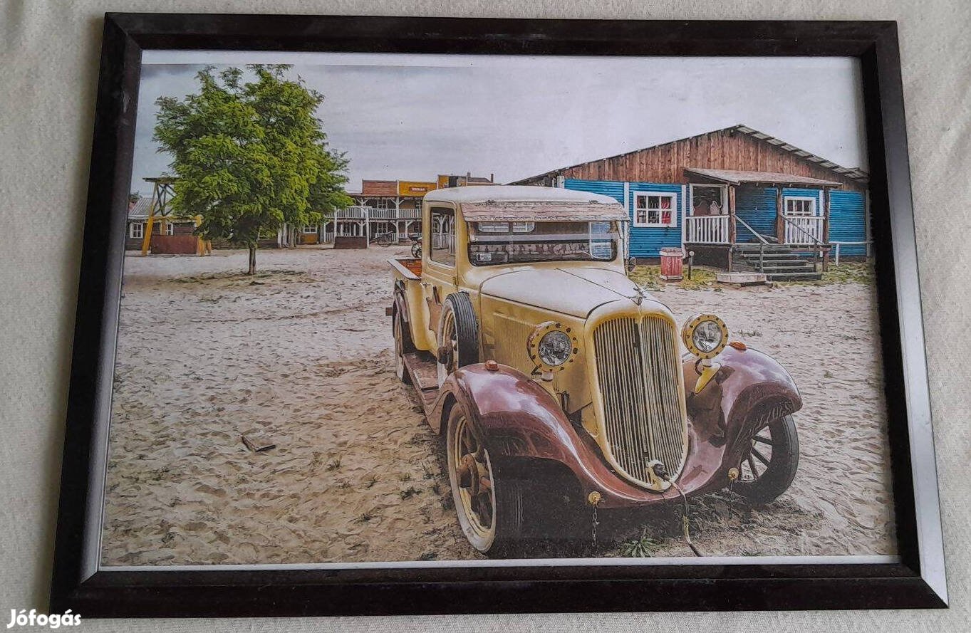 Old Car keretezett dekorkép 20x30cm
