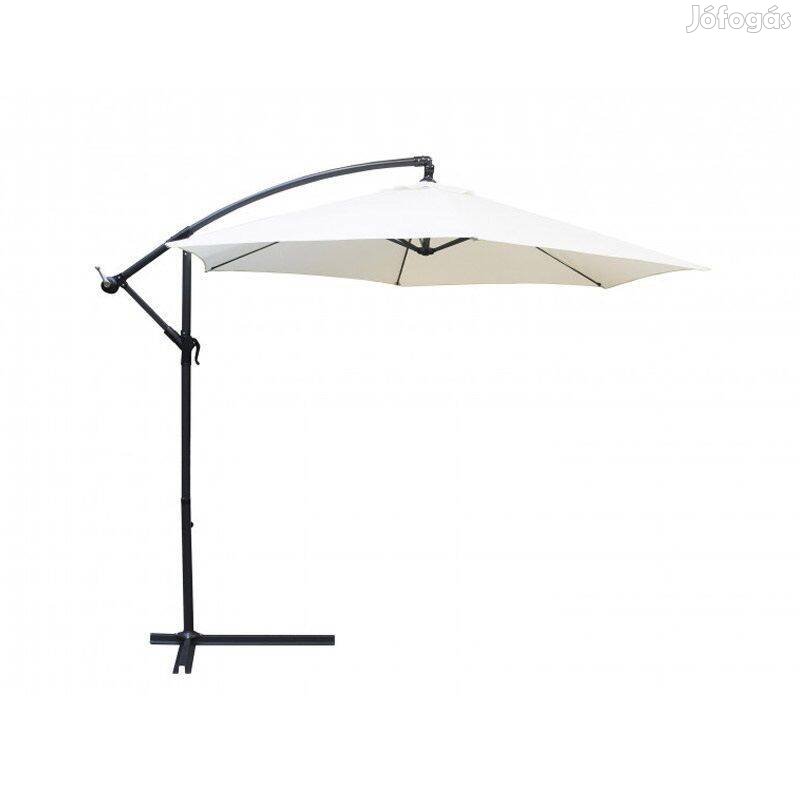 Oldal lábas napernyő, szellőztetővel, állvánnyal, 300cm - bézs (301000