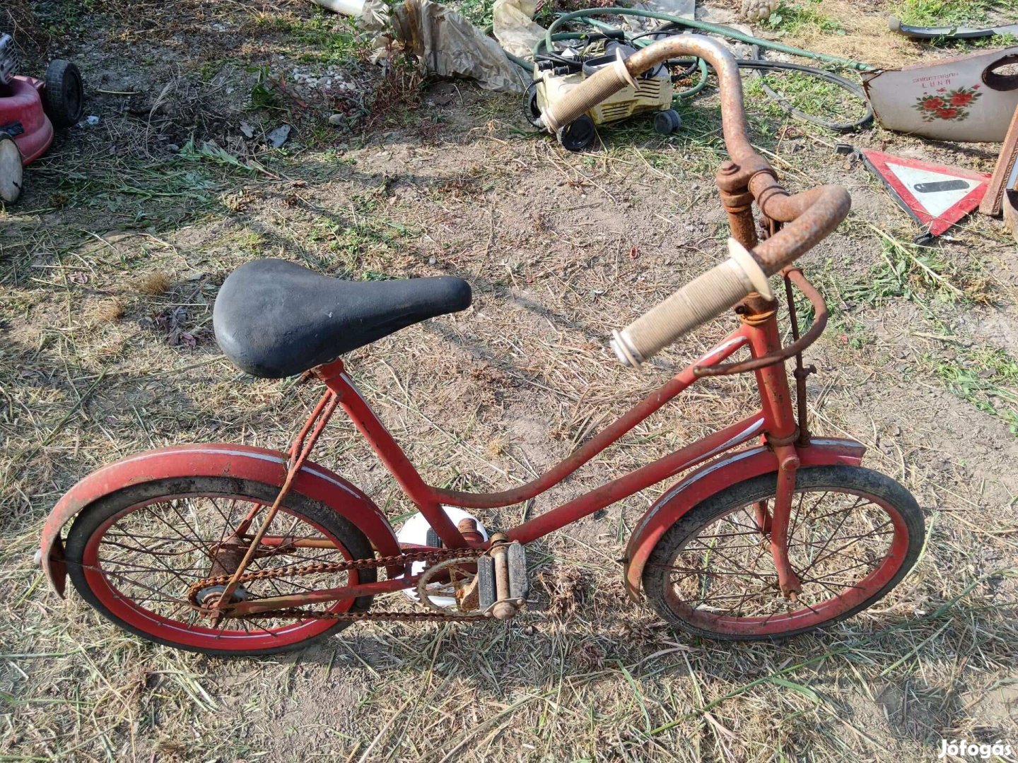 Oldtimer veterán tömör gumis gyerek kerékpár