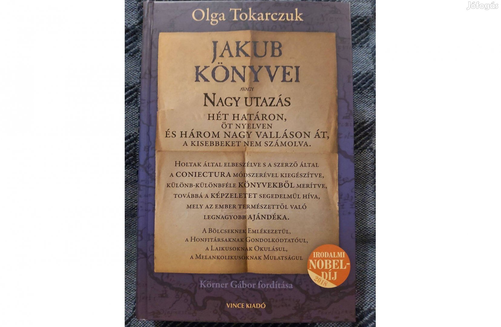 Olga Tokarczuk: Jakub könyvei című regény szép állapotban eladó