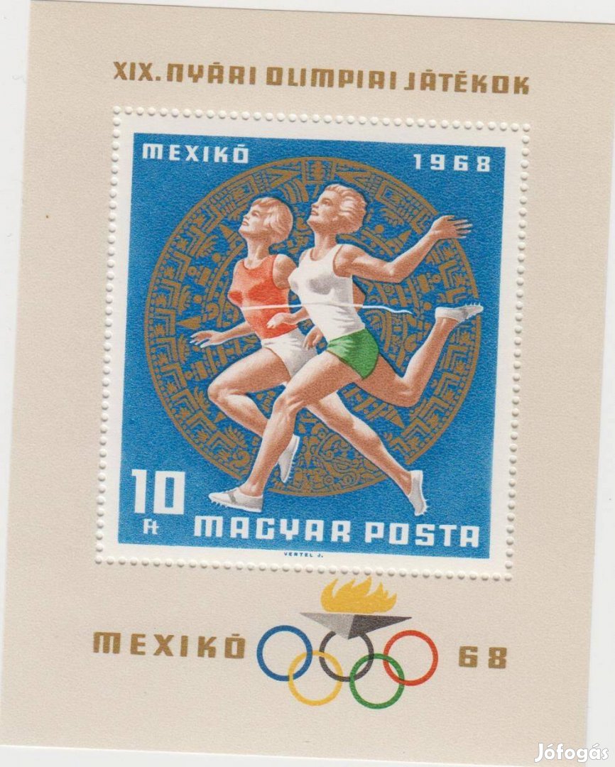 Olimpia Mexikó bélyeg blokk 1968