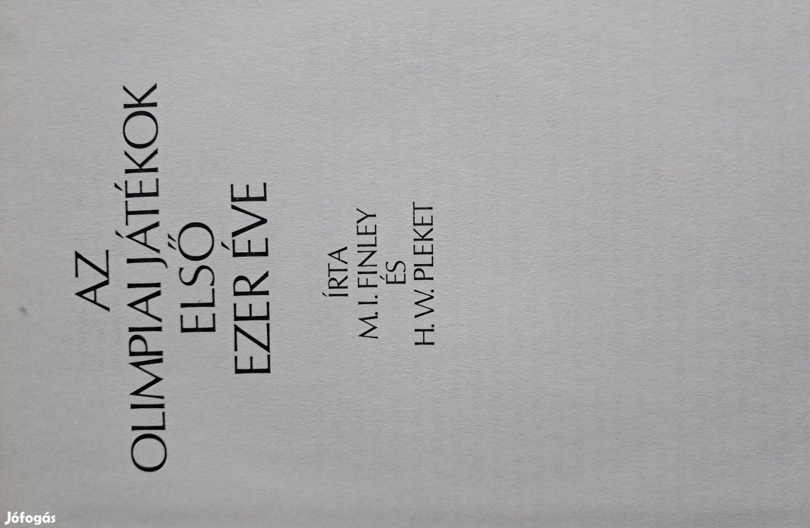 Olimpiai Játékok Első Ezer Éve