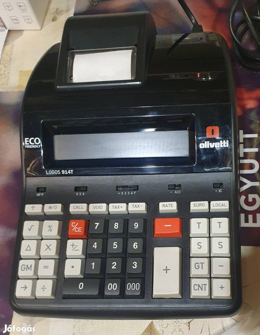 Olivetti Logos 914T hőnyomtatós szalagos számológép