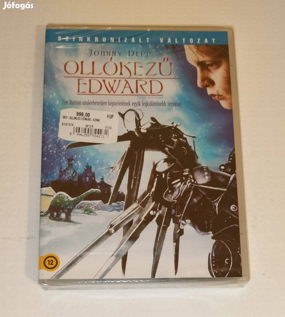 Ollókezű Edward dvd Johnny Depp bontatlan 