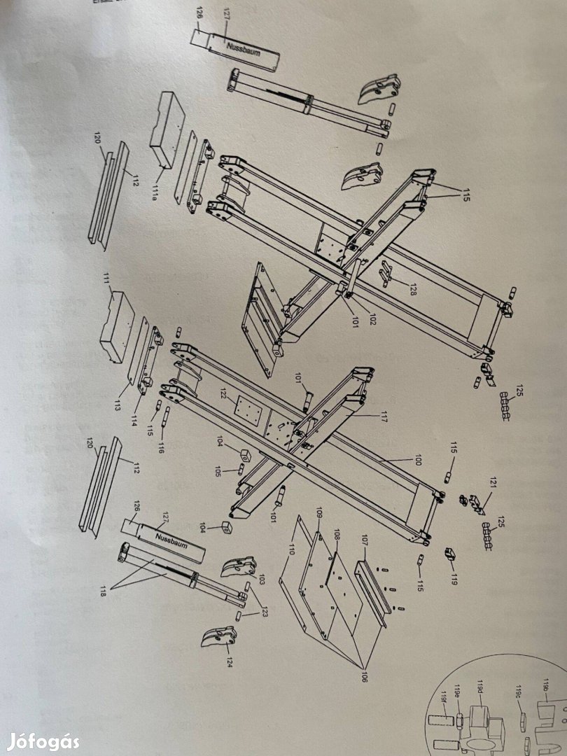 Ollós emelő Nussbaum UNI-LIFT 3500 NT/PLUS