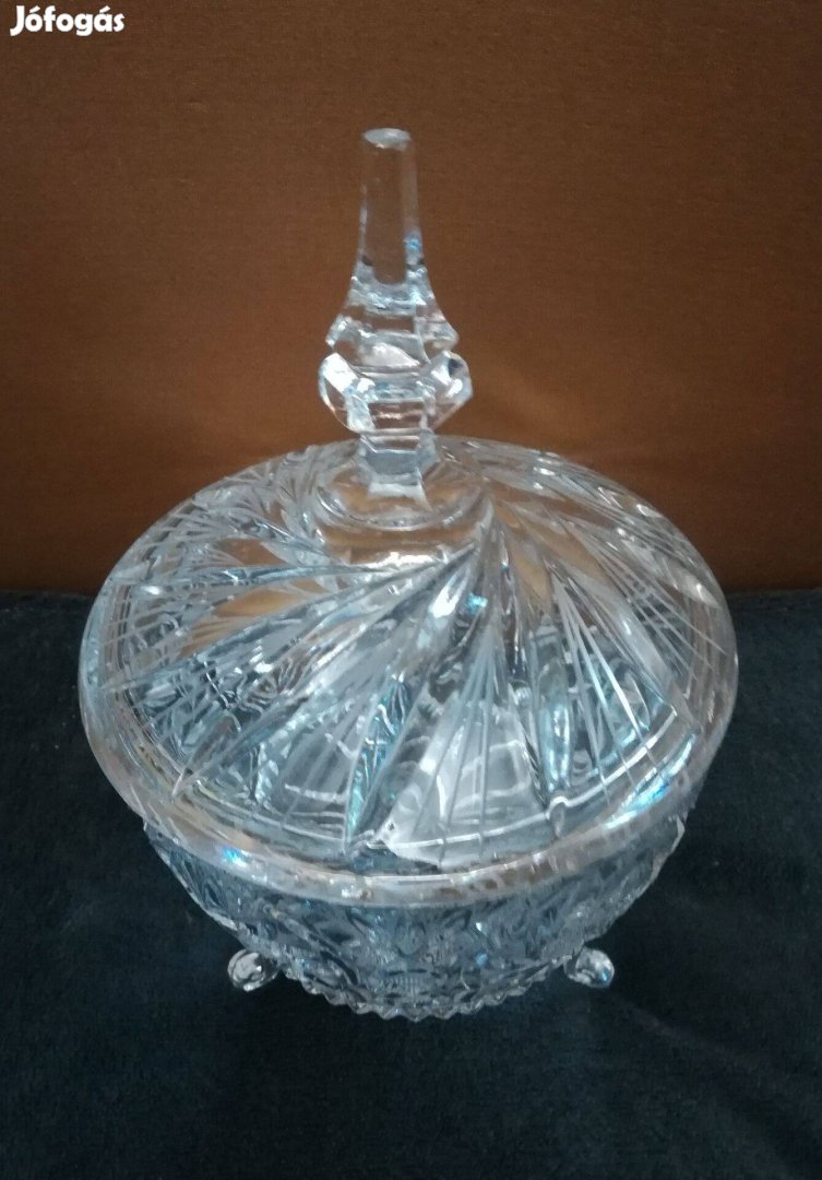 Ólomkristály bonbonier,hibátlan, régi,nagyon szép!59