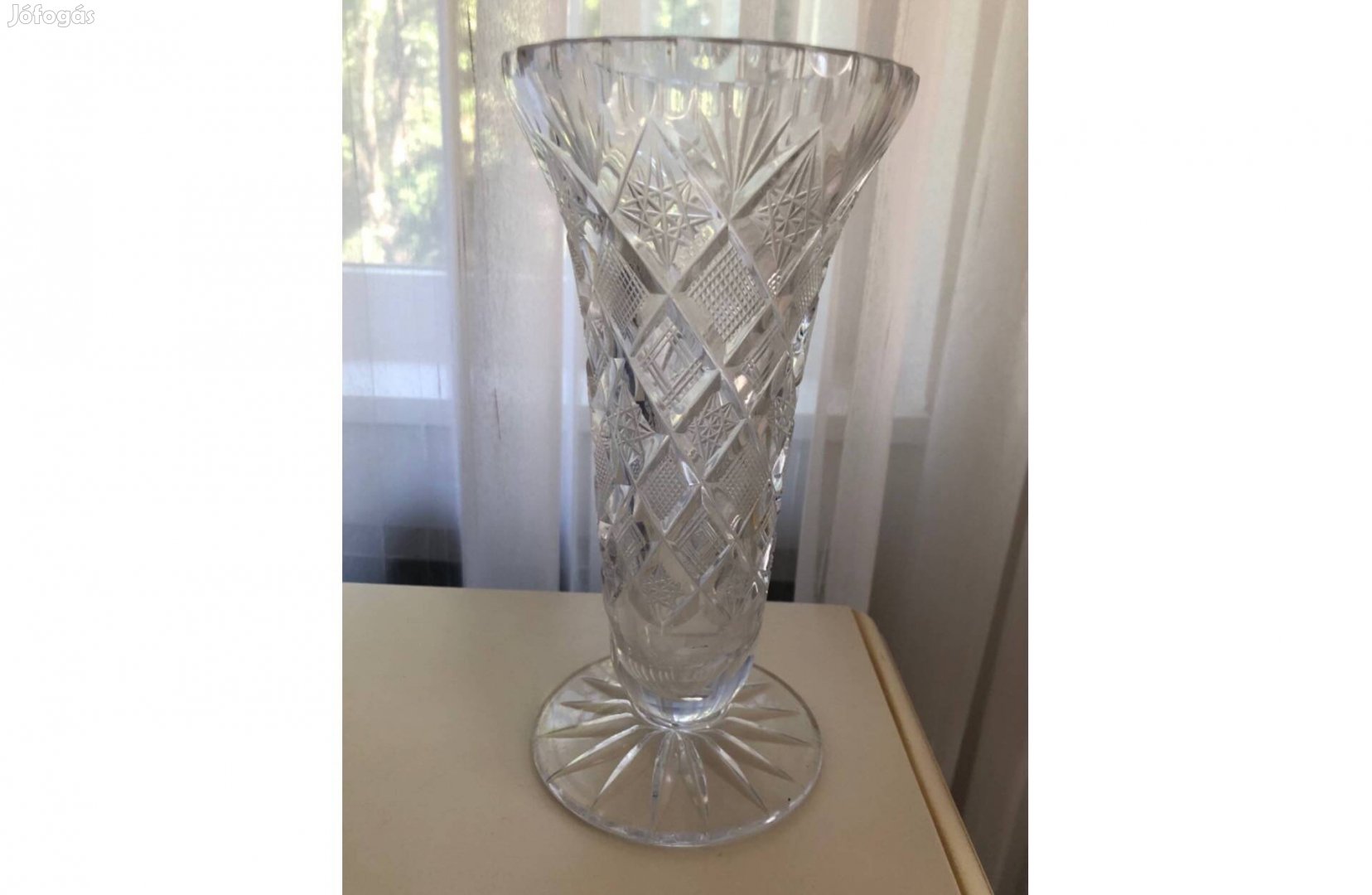 Ólomkristály váza 21 cm