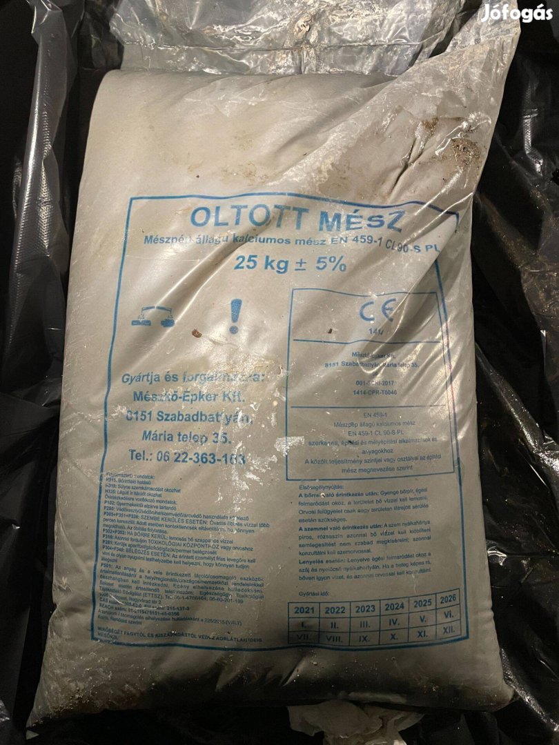 Oltott mész eladó