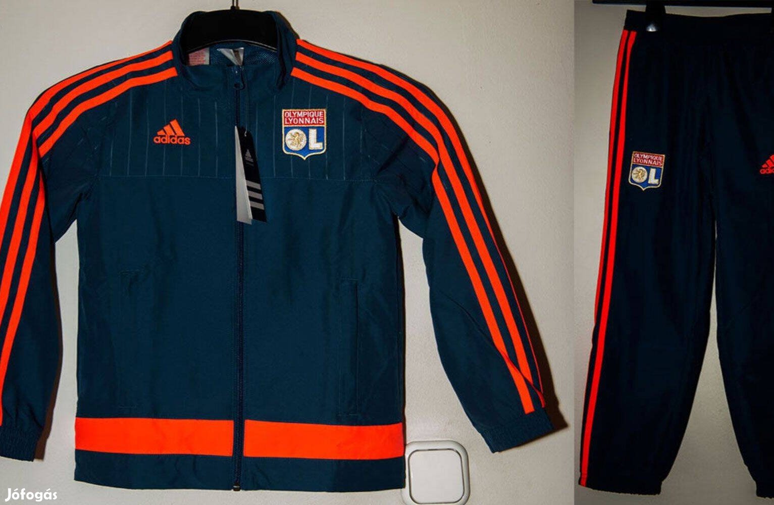 Olympique Lyon adidas sötétkék gyerek szabadidő szett 128