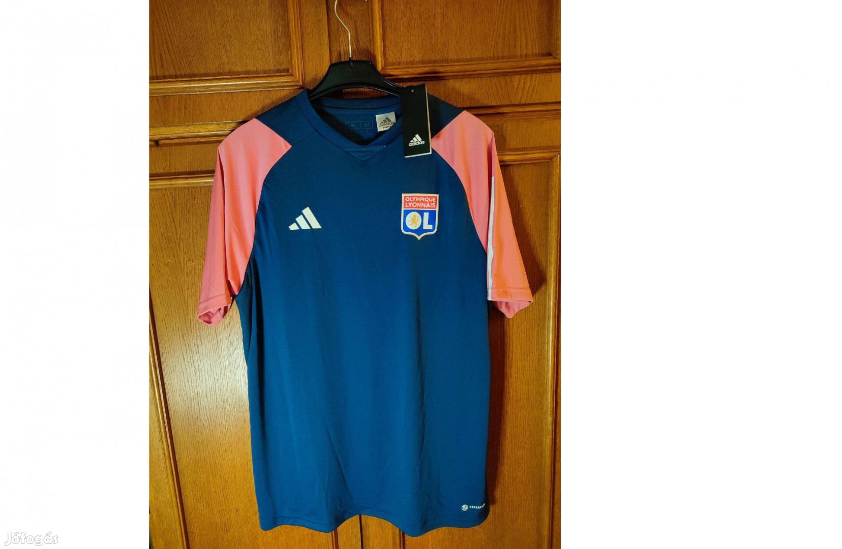 Olympique Lyon eredeti adidas kék pink edzőmez (M)