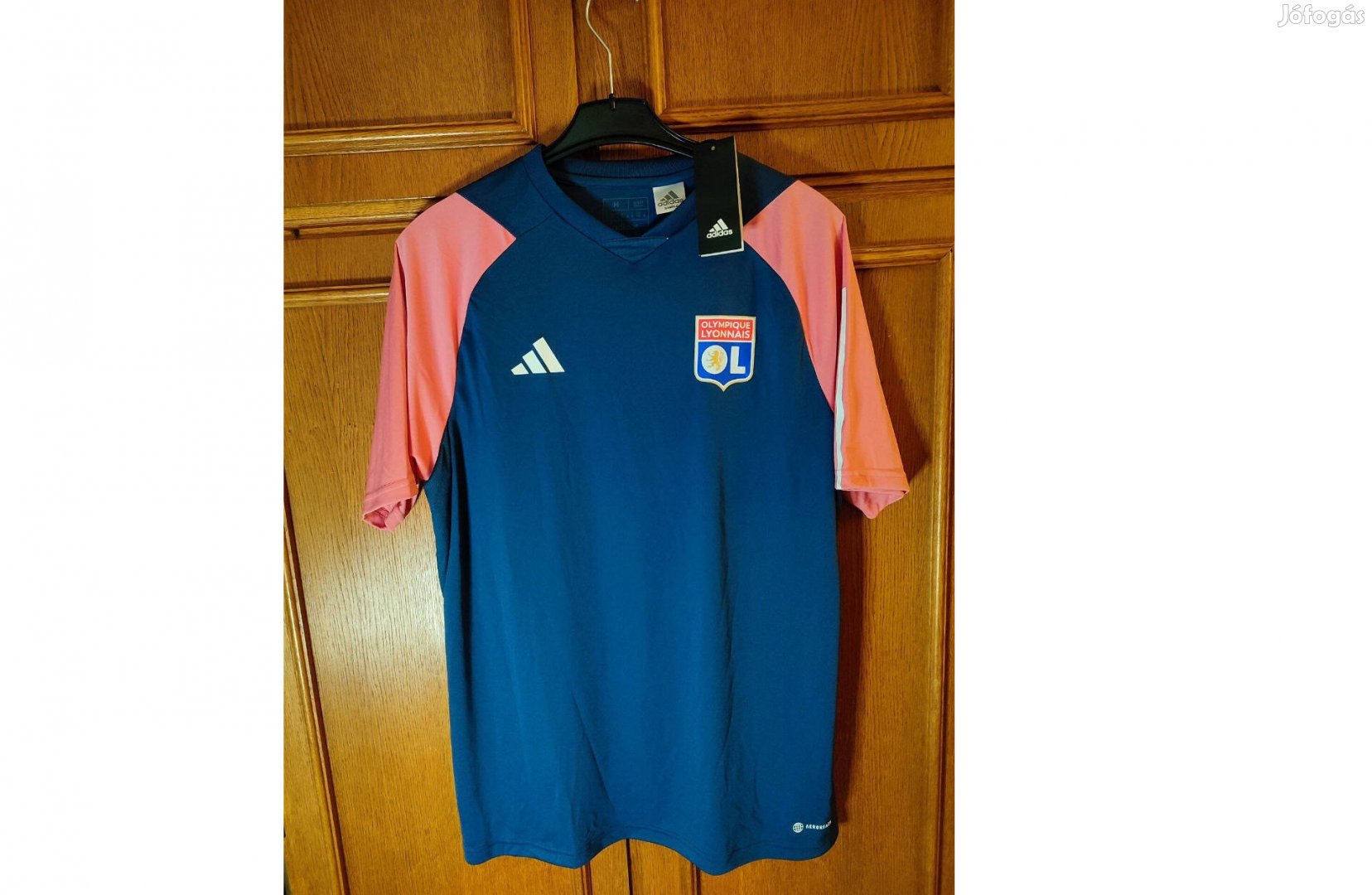 Olympique Lyon sötétkék pink eredeti adidas edzőmez M