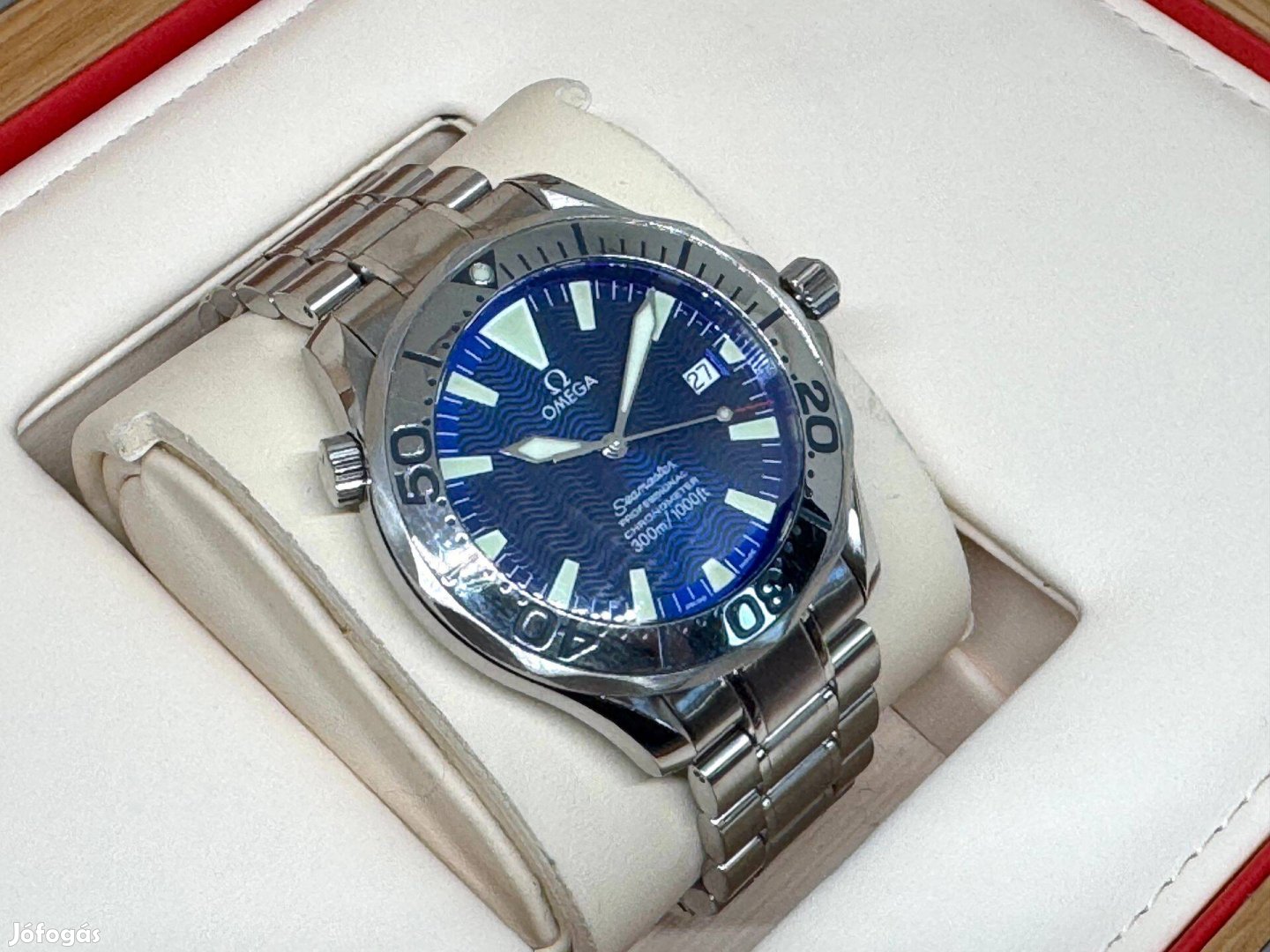 Omega Seamaster 300M Electric Blue 41 szervizelve garanciálisan Lgsw