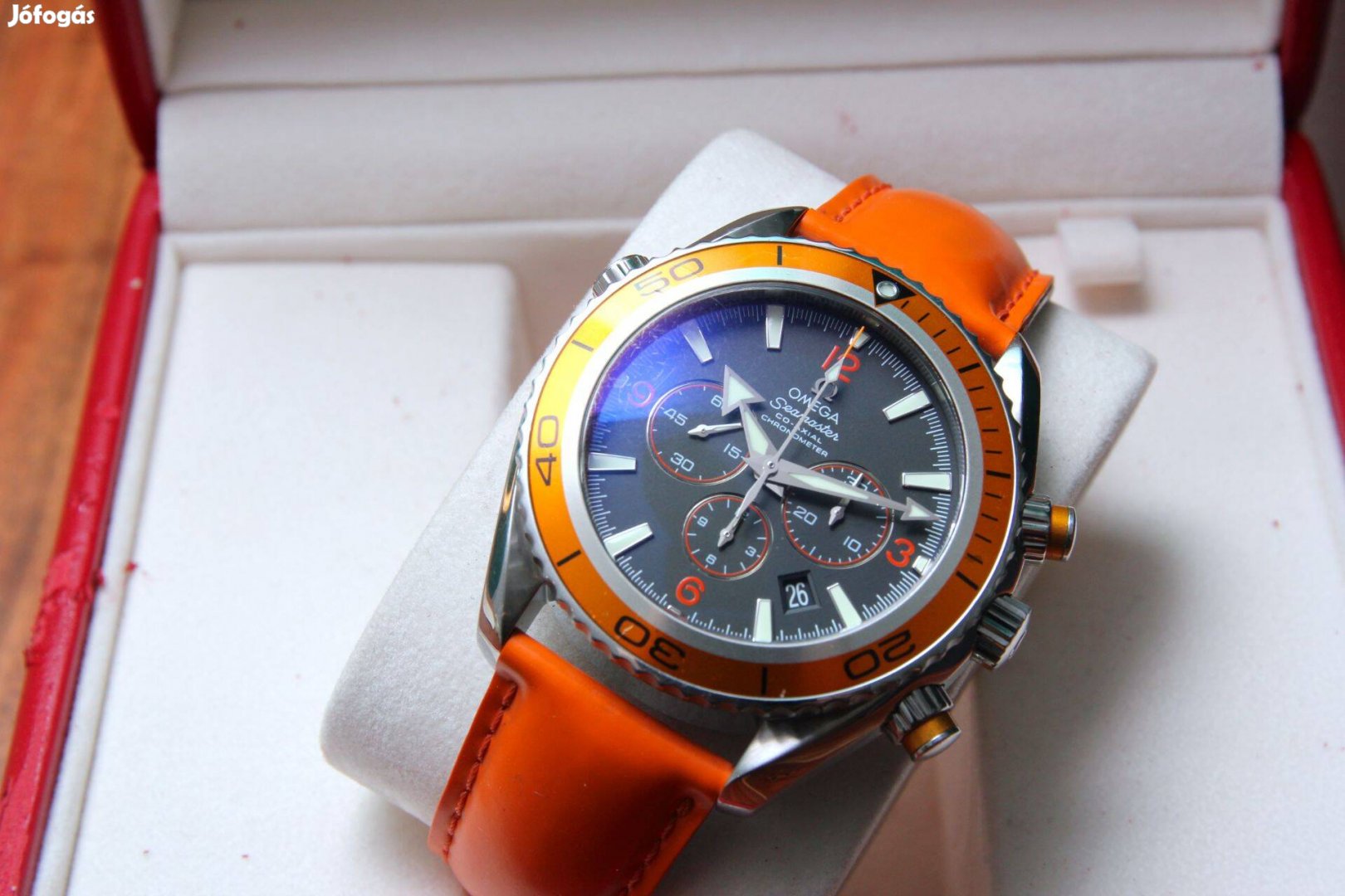 Omega Seamster Planet Ocean Chronograph 45.5mm Narancs full set