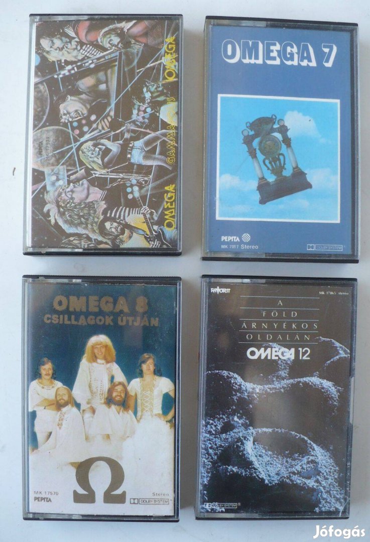 Omega audiokazetta-kollekció (5 db, 7., 8., 9., 12. + A koncertek.)