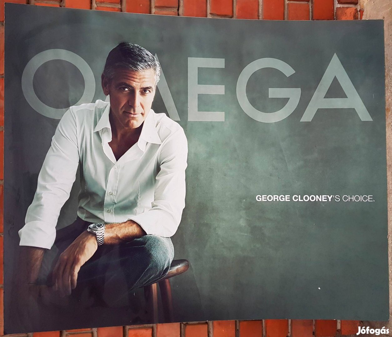 Omega óra reklám műanyag nyomat reklám plakát George Clooney