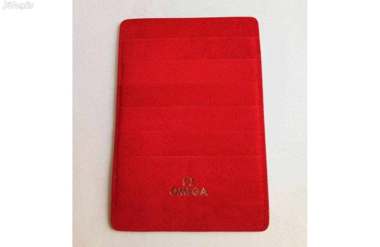 Omega piros nagyméretű kártyatartó 10.5*15 cm Új! Eredeti!