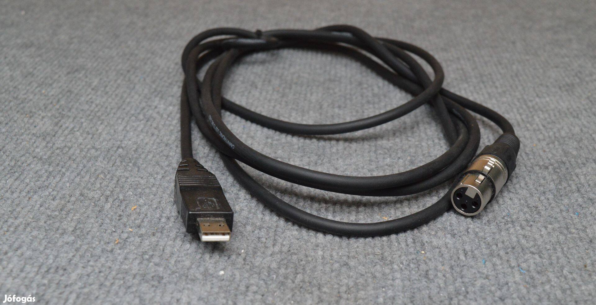 Omnitronic USB XLR mikrofon kábel